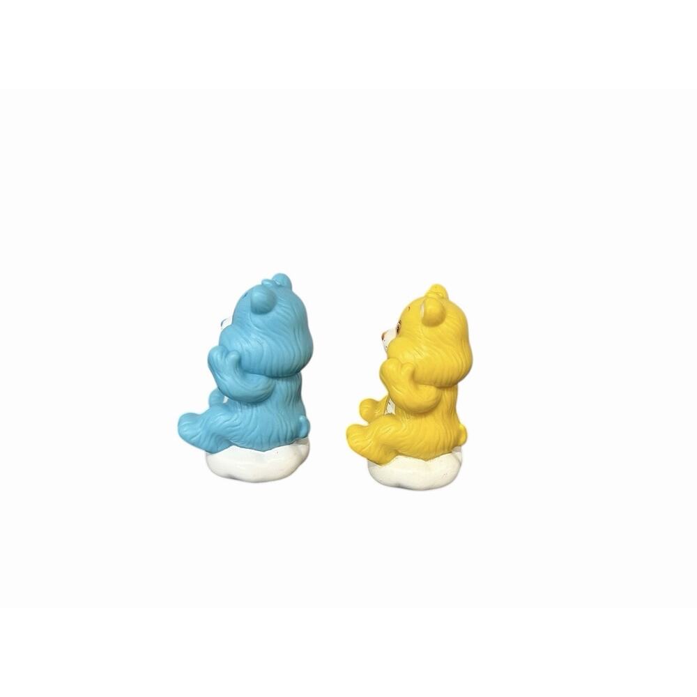 Vintage Care Bears Figures Sitting On Clouds Champ Bear & Sunshine Bear Figures - Picture 2 of 7